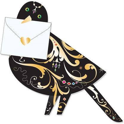 Black Birds 3D Animal Shaped Any Occasion Greeting Card