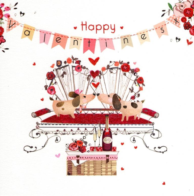 Cute Dogs Happy Valentine's Day Card