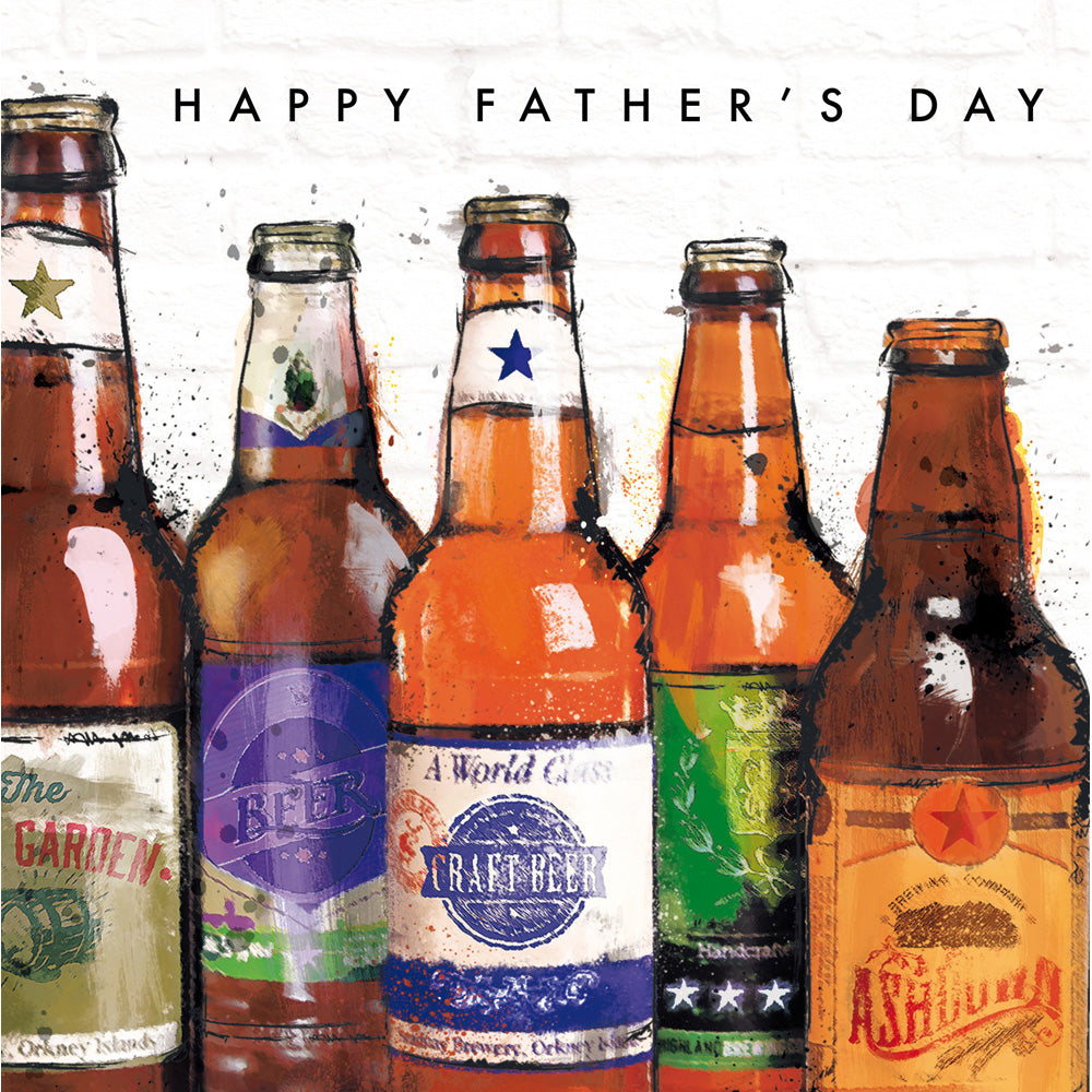 Bottled Beer Fan Happy Father's Day Greeting Card