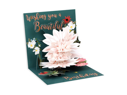 Floral A Beautiful Birthday Pop-Up Card Birthday Card