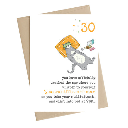 Still A Rock Star 30th Birthday Greeting Card