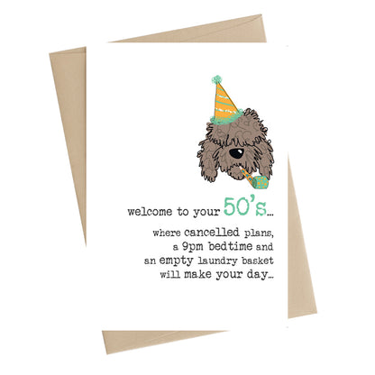 Bed By 9pm 50th Birthday Greeting Card