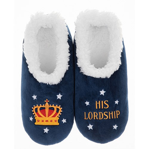 Snoozies! His Lordship Slippers Mens Medium Size 8-9 Super Soft Non Slip