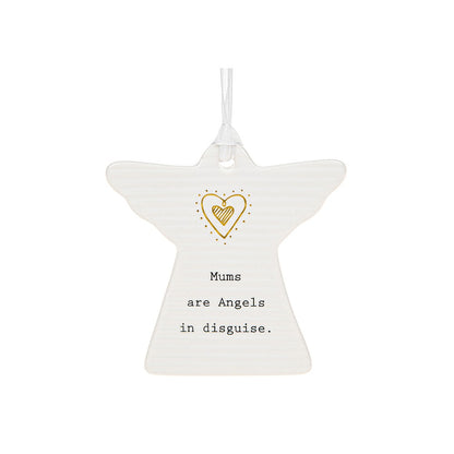 Thoughtful Words Mums Are Angels In Disguise Ceramic Angel Shaped Plaque