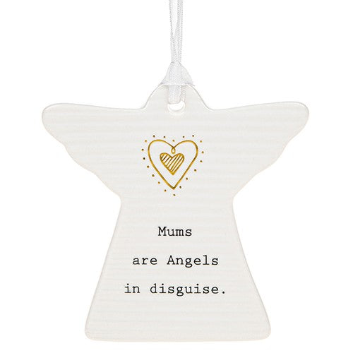 Thoughtful Words Mums Are Angels In Disguise Ceramic Angel Shaped Plaque