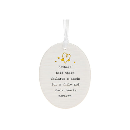 Thoughtful Words A Mother's Love Ceramic Oval Shaped Plaque