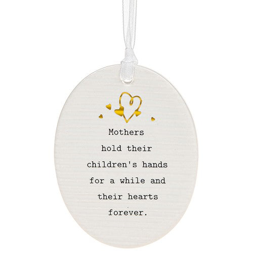 Thoughtful Words A Mother's Love Ceramic Oval Shaped Plaque
