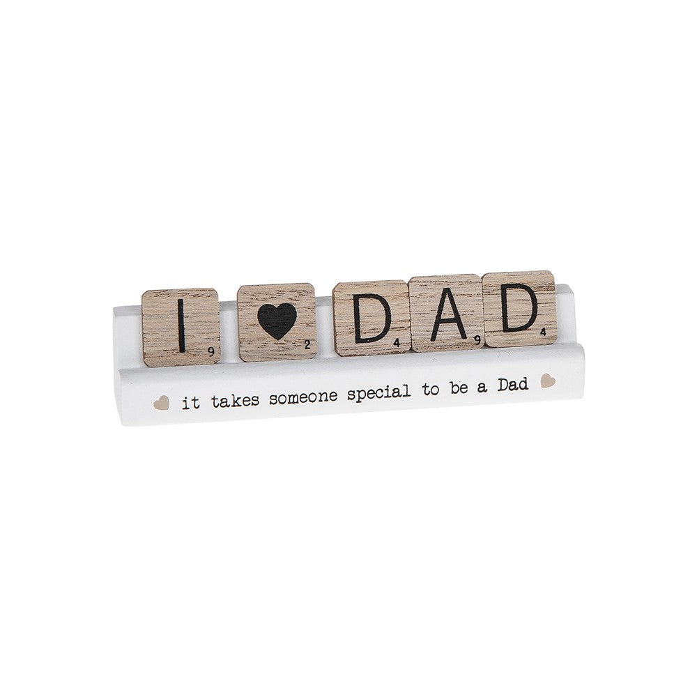 Scrabble Sentiments Dad Someone Special Wooden Scrabble Table Plaque