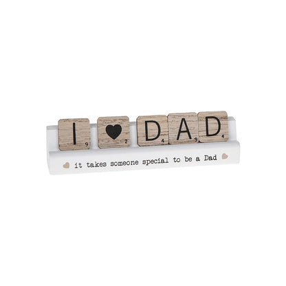 Scrabble Sentiments Dad Someone Special Wooden Scrabble Table Plaque