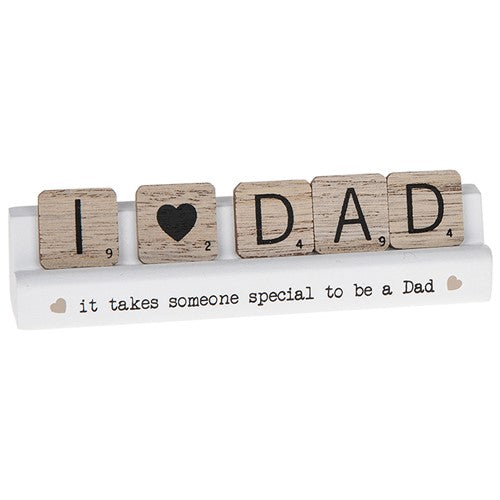 Scrabble Sentiments Dad Someone Special Wooden Scrabble Table Plaque