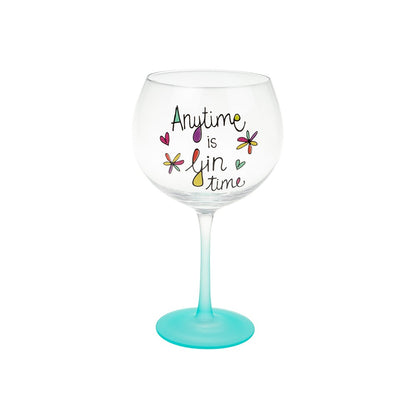 Just Saying Anytime Is Gin Time Gin Glass In A Gift Box