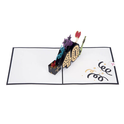 F Word Inside 40th Pop-Up Birthday Greeting Card Blank Inside