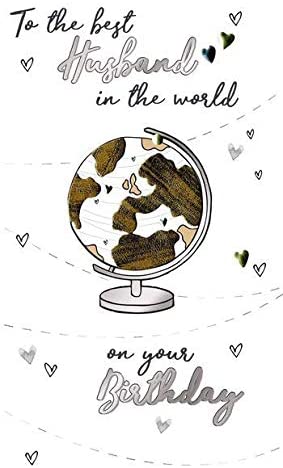 Wonderful Husband Birthday Greeting Card Hand-Finished