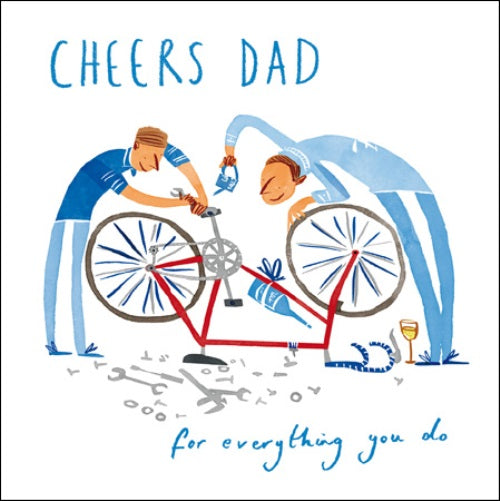 Cheers Dad For Everything Happy Father's Day Greeting Card
