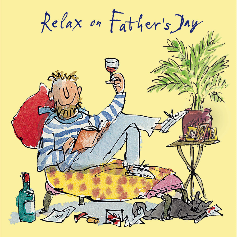 Quentin Blake Relax On Father's Day Greeting Card
