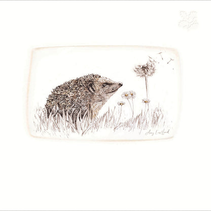 National Trust Hedgehog Embossed Artistic Greeting Card