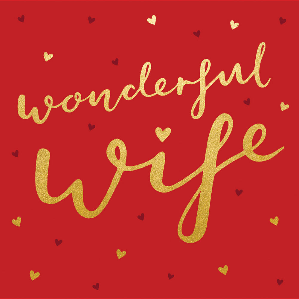Wonderful Wife With Love Valentine's Day Card