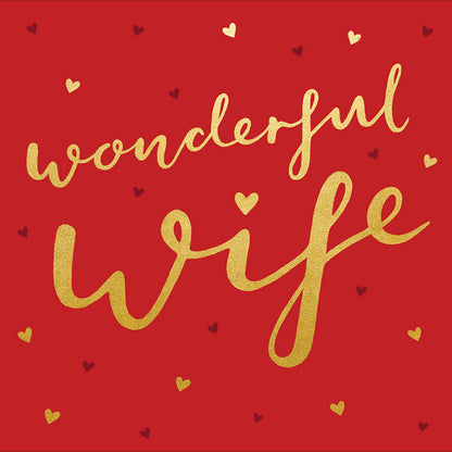 Wonderful Wife With Love Valentine's Day Card