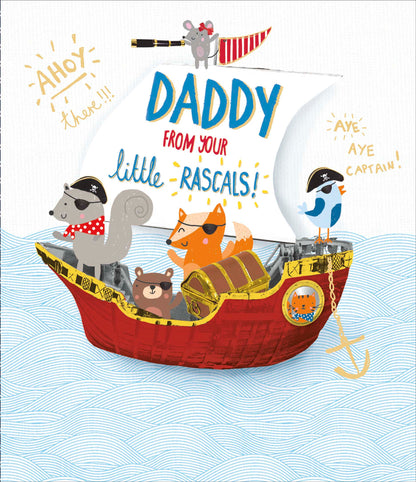 Daddy From Your Little Rascals Father's Day Card