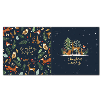 Box of 10 Winter Woodland Animals NSPCC Charity Christmas Cards