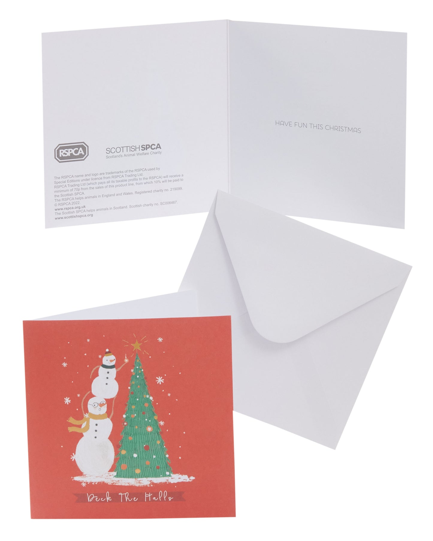 Box of 10 Festive Fun Snowmen RSPCA Charity Christmas Cards