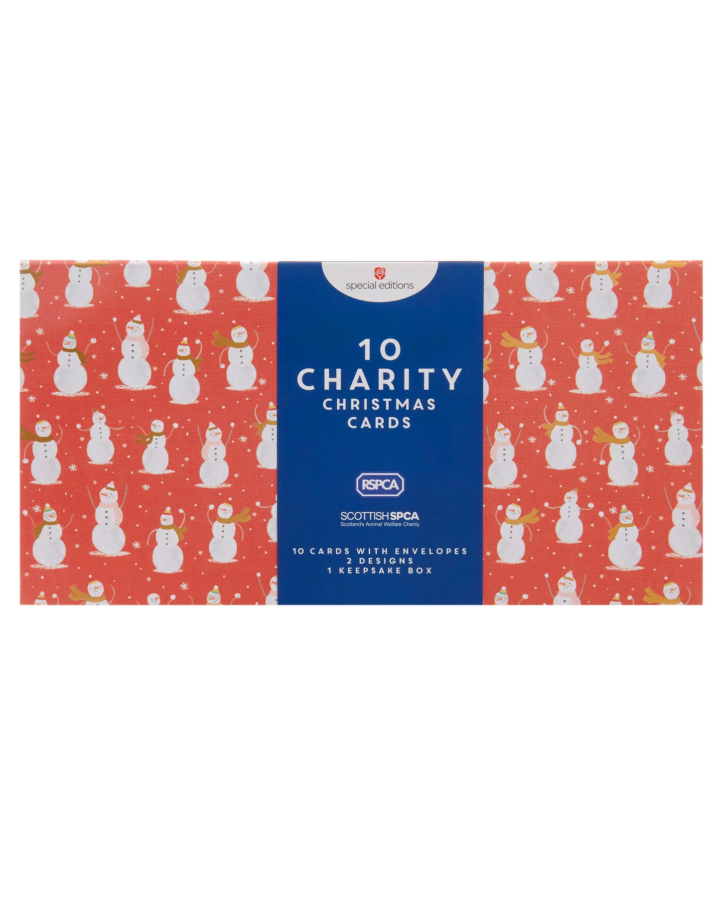 Box of 10 Festive Fun Snowmen RSPCA Charity Christmas Cards