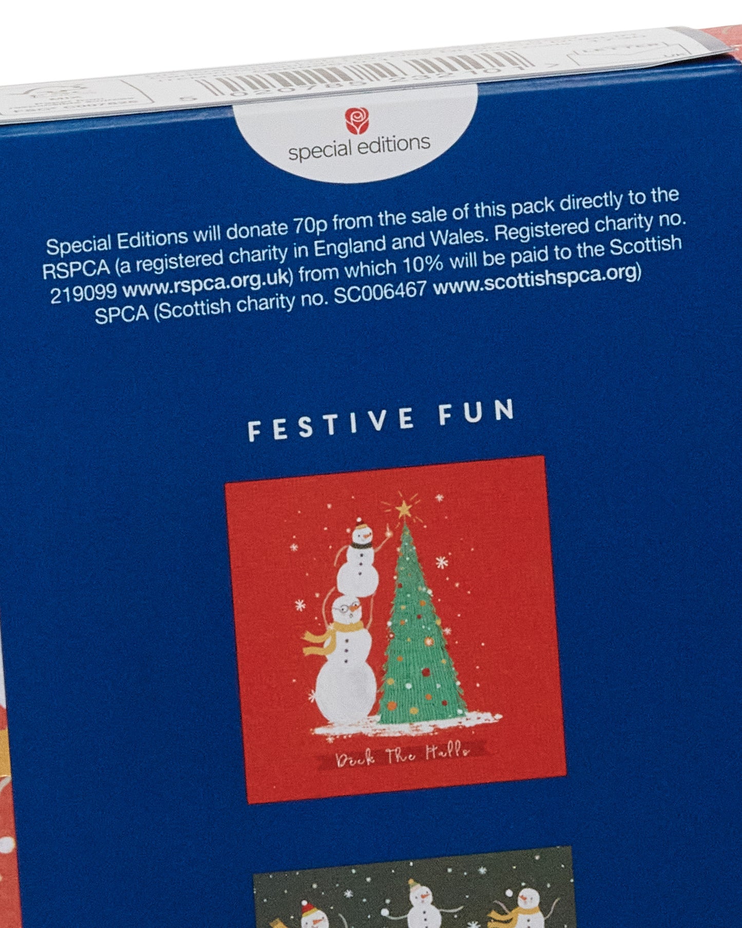 Box of 10 Festive Fun Snowmen RSPCA Charity Christmas Cards