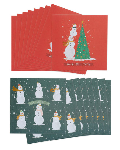 Box of 10 Festive Fun Snowmen RSPCA Charity Christmas Cards