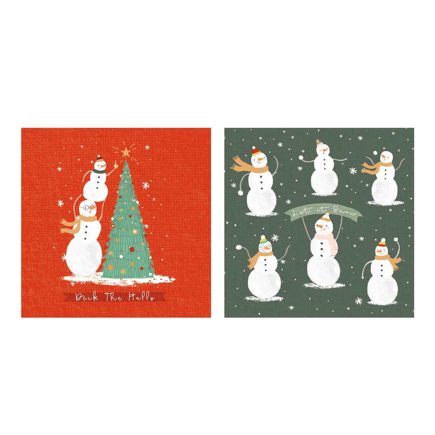 Box of 10 Festive Fun Snowmen RSPCA Charity Christmas Cards