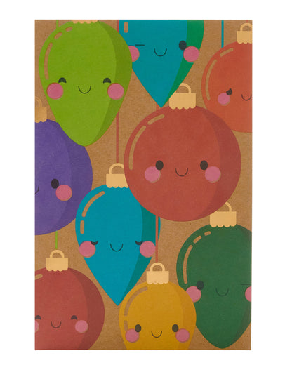 Box of 8 Festive Xmas Baubles In Aid Of Mind Charity Christmas Cards