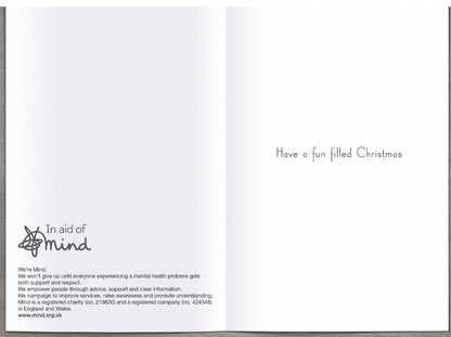 Box of 8 Festive Xmas Baubles In Aid Of Mind Charity Christmas Cards