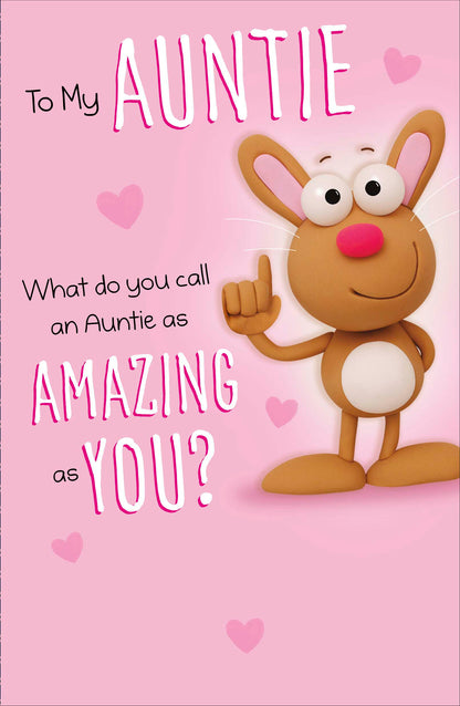 To My Amazing Auntie Trick Question Cute Funny Greeting Card
