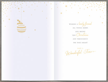 For A Special Friend Traditional Embellished Christmas Card