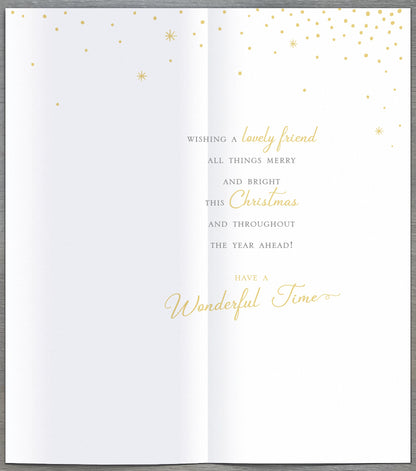 For A Special Friend Traditional Embellished Christmas Card