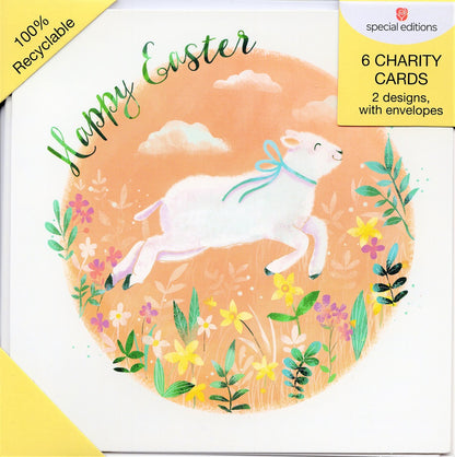 Pack of 6 RSPCA Charity Easter Greeting Cards