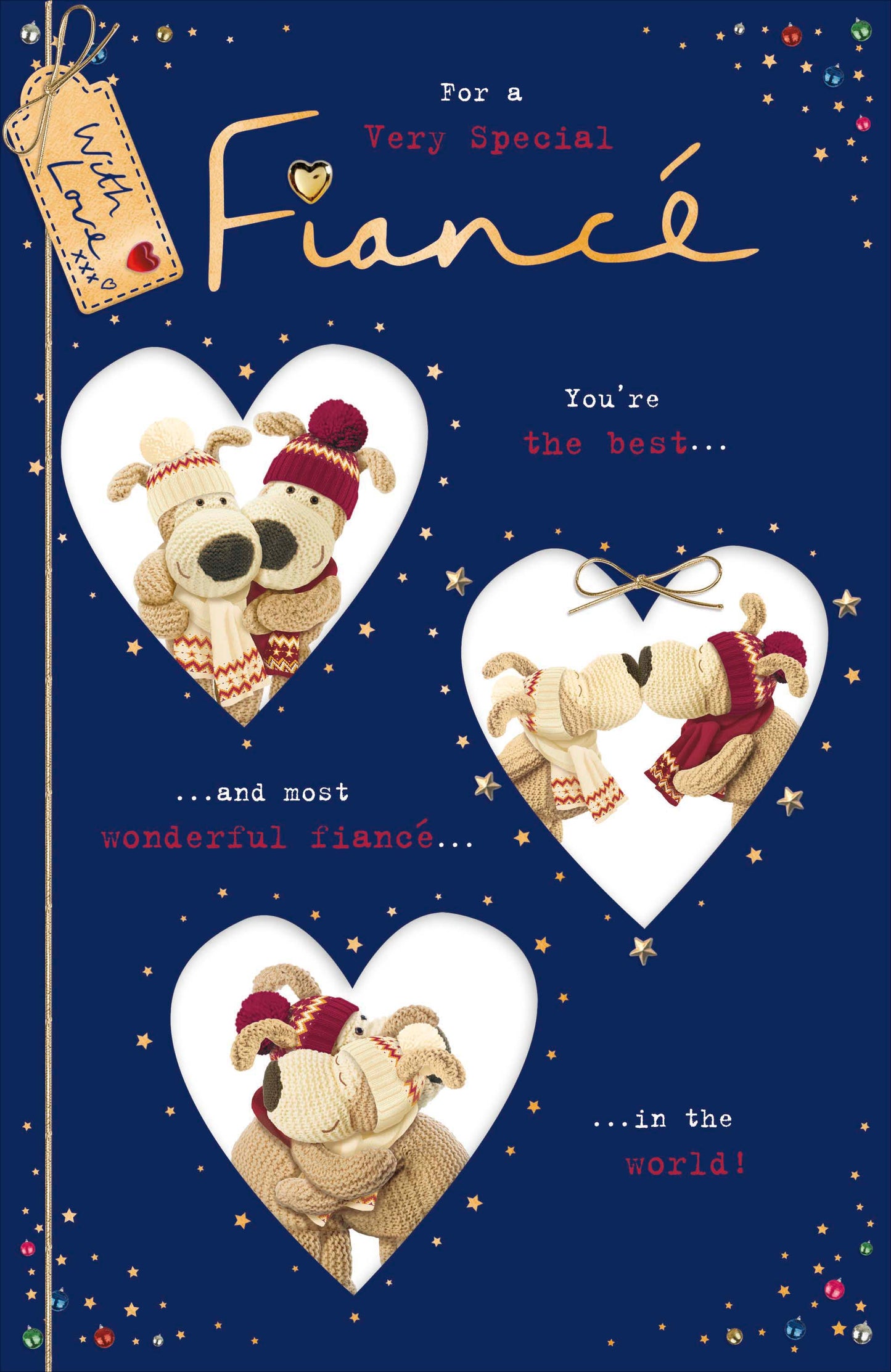 Boofle Very Special Fiance Foiled & Embellished Christmas Greeting Card