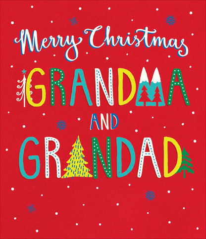 Merry Christmas Grandma & Grandad Special Christmas Greeting Card