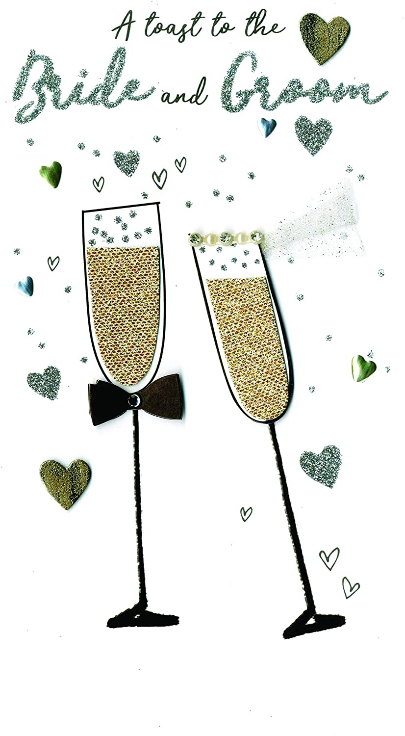 Wonderful Wedding Greeting Card Hand-Finished