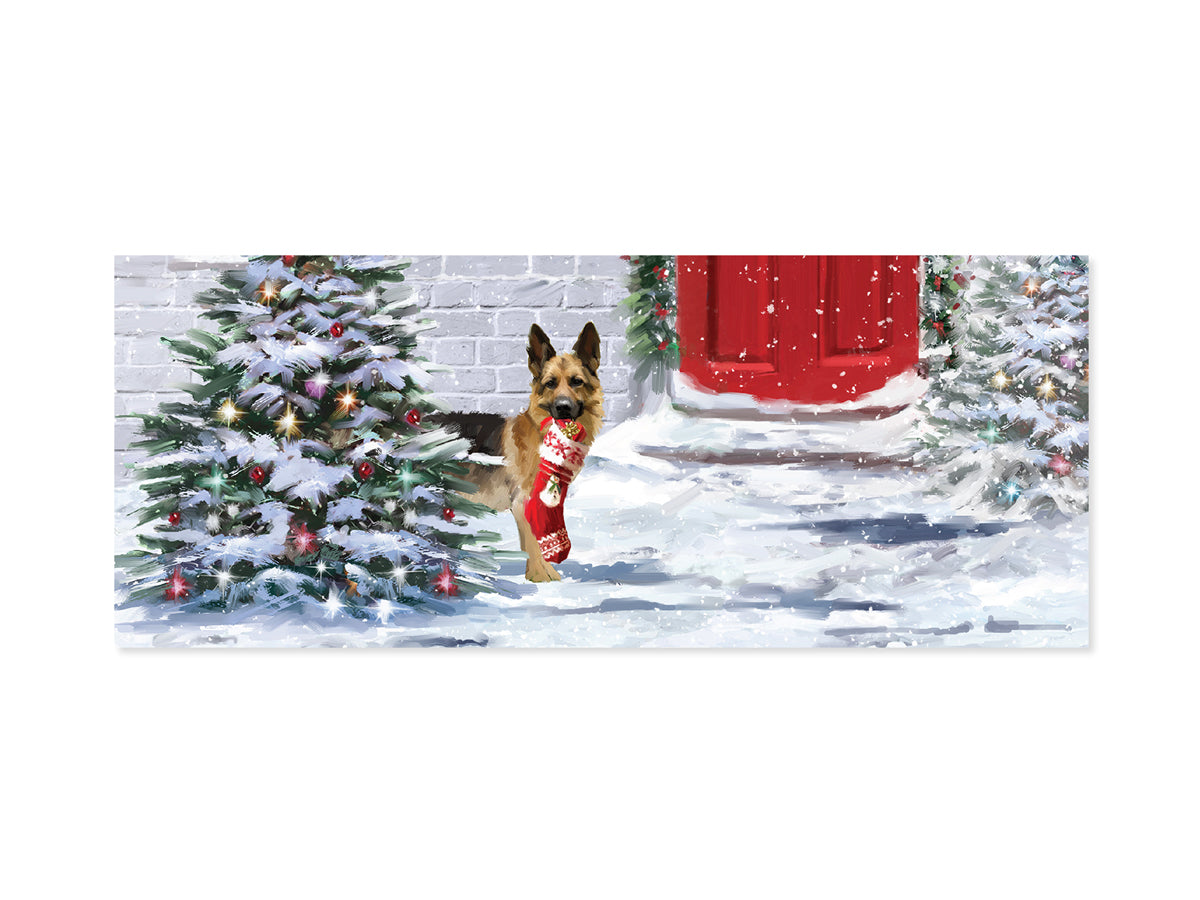 Dogs Xmas Fun Panoramic Pop-Up Christmas Greeting Card