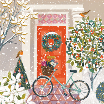 Box of 16 Festive Christmas Deliveries Christmas Cards In 2 Designs