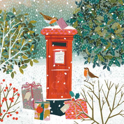 Box of 16 Festive Christmas Deliveries Christmas Cards In 2 Designs