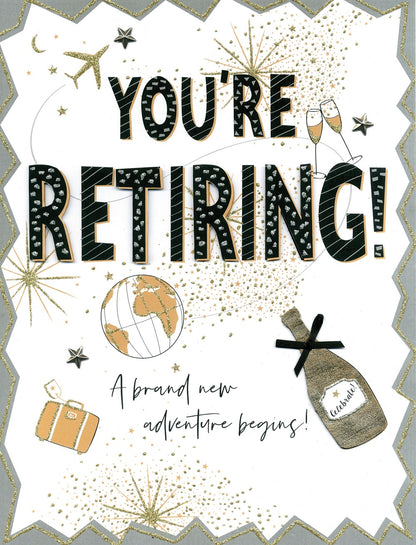 You're Retiring  Gigantic Greeting Card  A4 Sized Cards