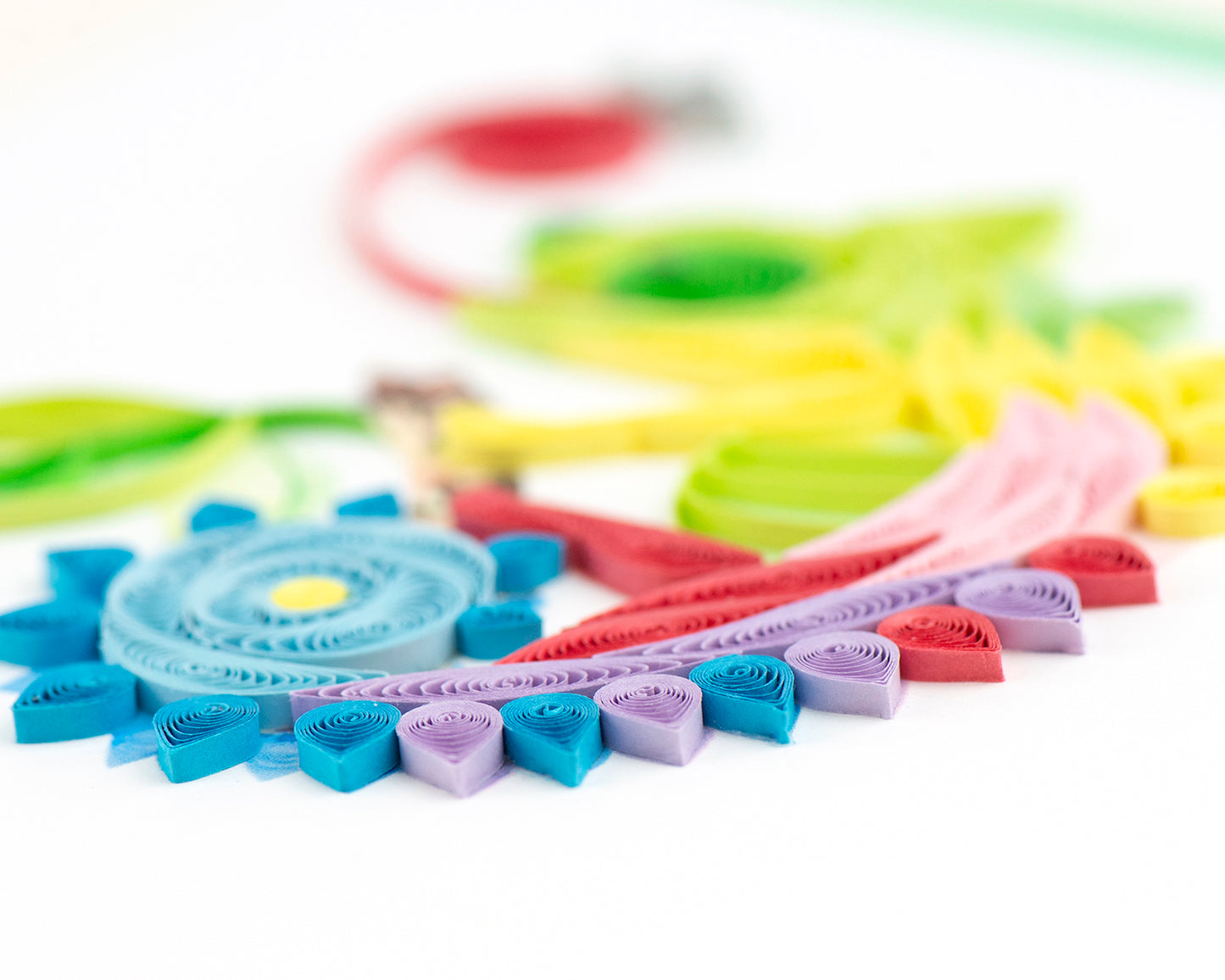 Quilling Colourful Chameleon Colour-Changing Fun! Hand-Finished Art Greeting Card