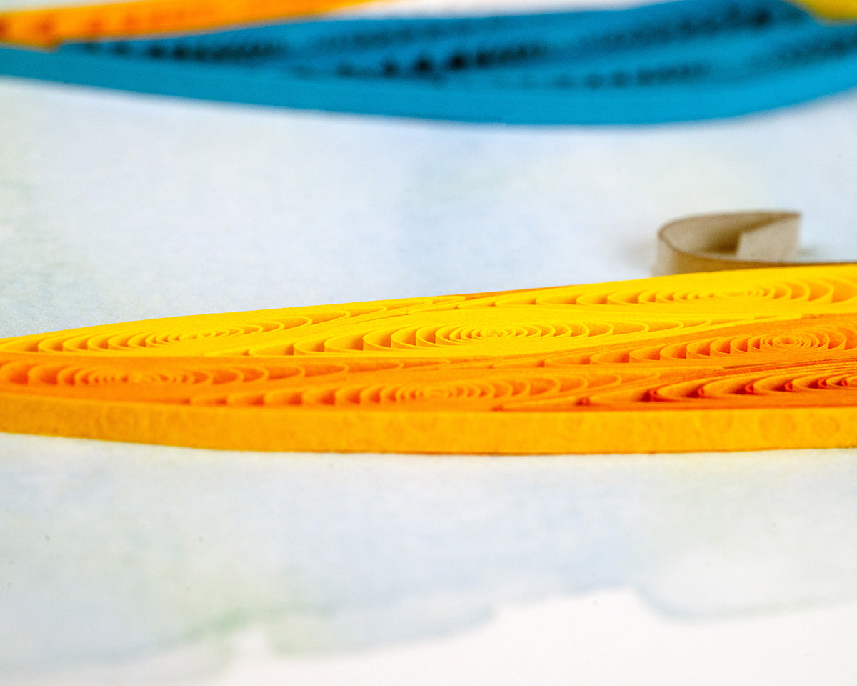 Quilling Bright Fishing Lures Fisherman's Friend Hand-Finished Art Greeting Card