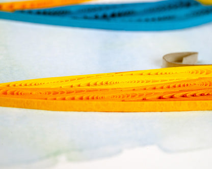 Quilling Bright Fishing Lures Fisherman's Friend Hand-Finished Art Greeting Card