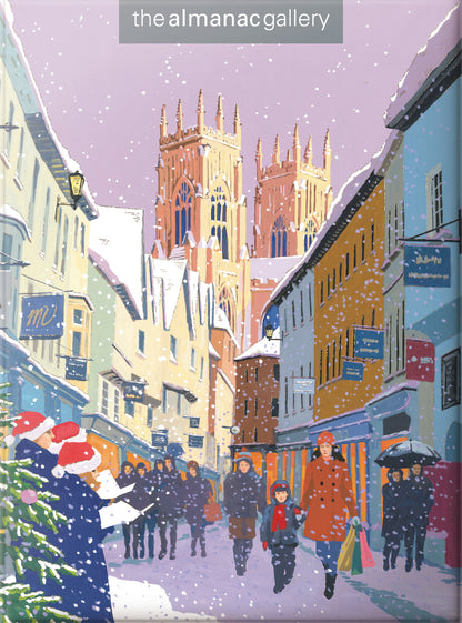 Box of 12 Bath & York Carols Christmas Cards In 2 Designs