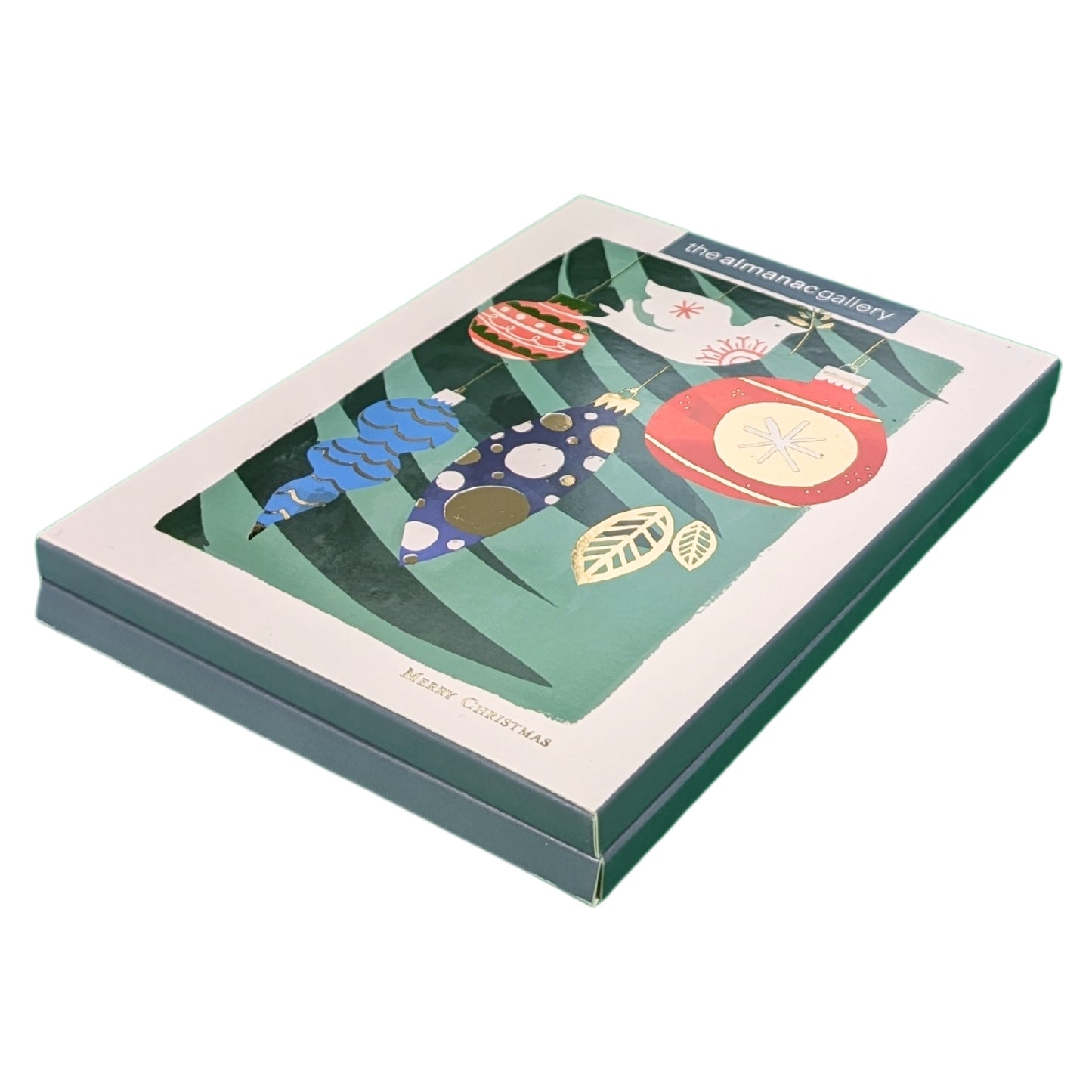 Box of 12 Seasonal Tree Baubles Christmas Cards In 2 Designs