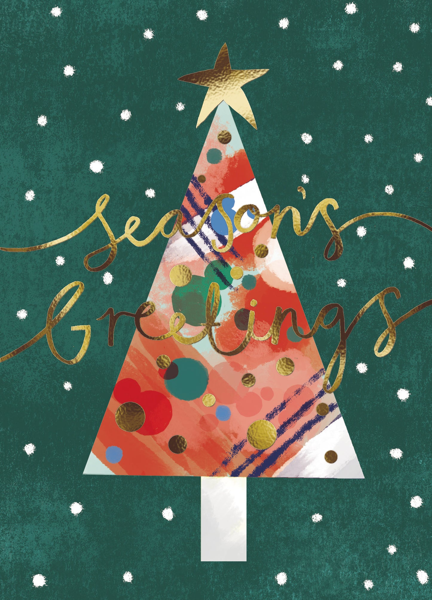 Box of 12 Seasonal Tree Baubles Christmas Cards In 2 Designs