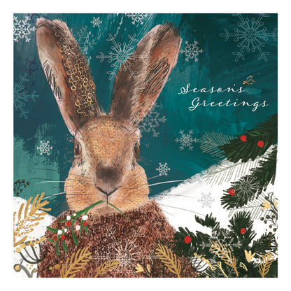 Box of 20 Christmas Robin & Hares Fairdeal Charity Christmas Cards