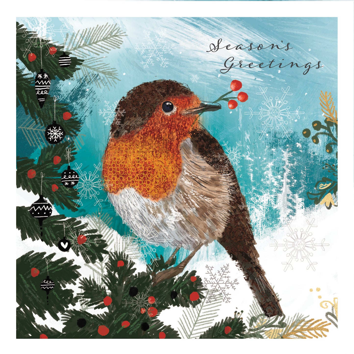 Box of 20 Christmas Robin & Hares Fairdeal Charity Christmas Cards